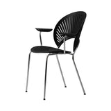 Trinidad Armchair: Black Ash + Chrome