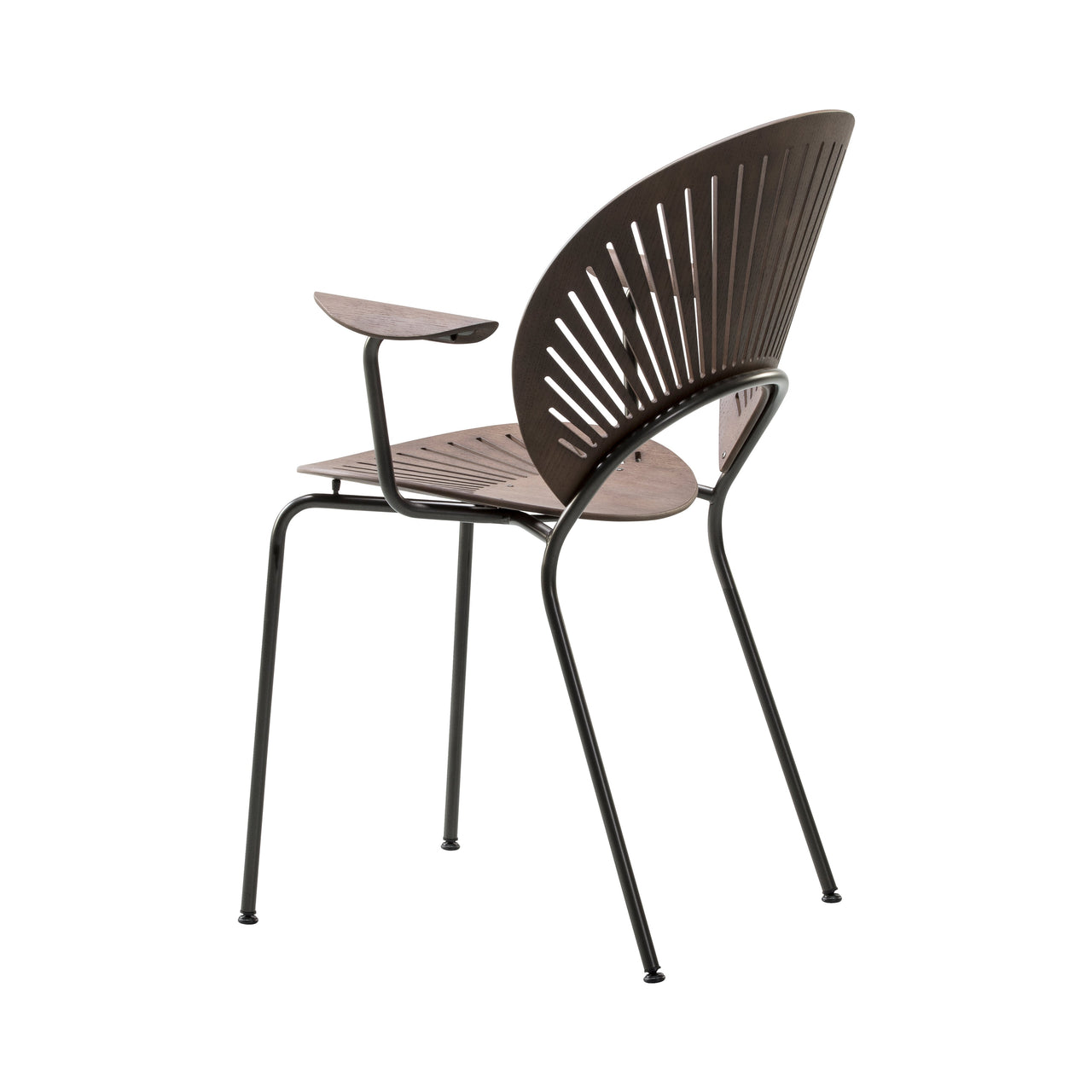 Trinidad Armchair: Smoked Stained Lacquered Oak + Black