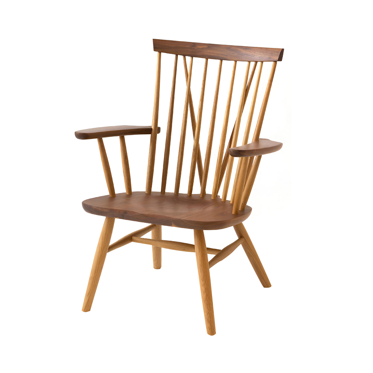 Newmckinley Armchair: White Oak + Walnut