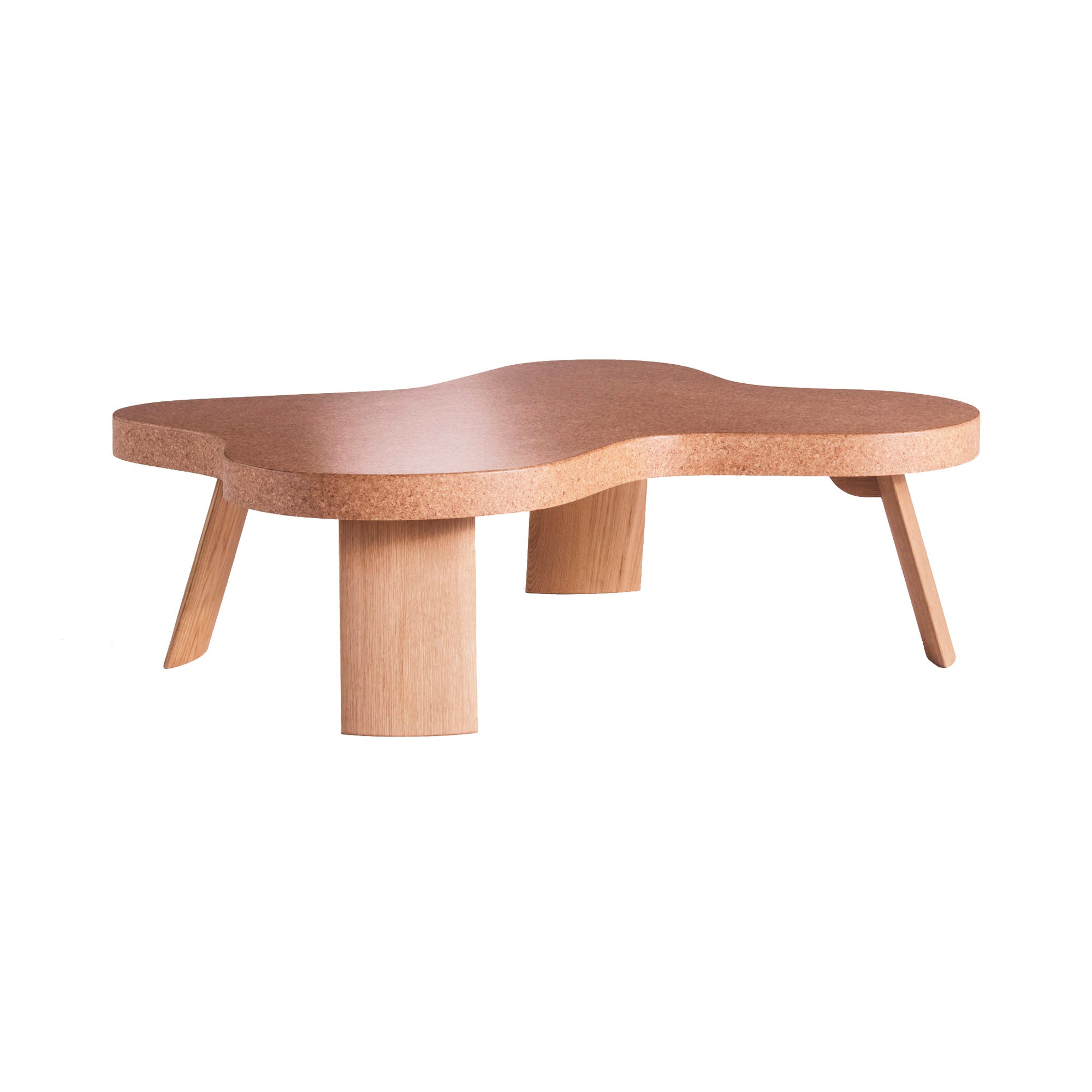 Amoeba Coffee Table: Lacquered Light Oak