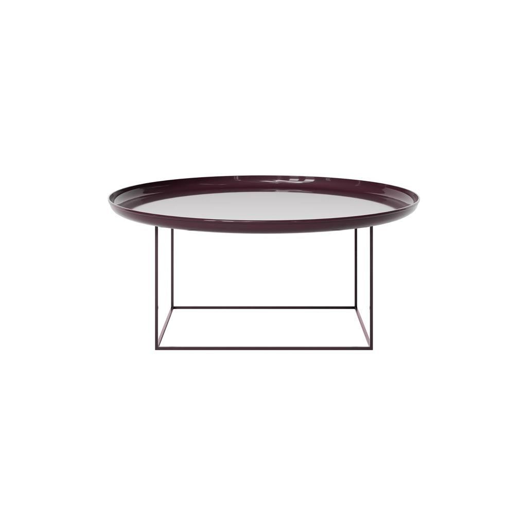 Duke Coffee Table: Large + Lacquared Maroon