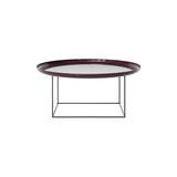 Duke Coffee Table: Large + Lacquared Maroon