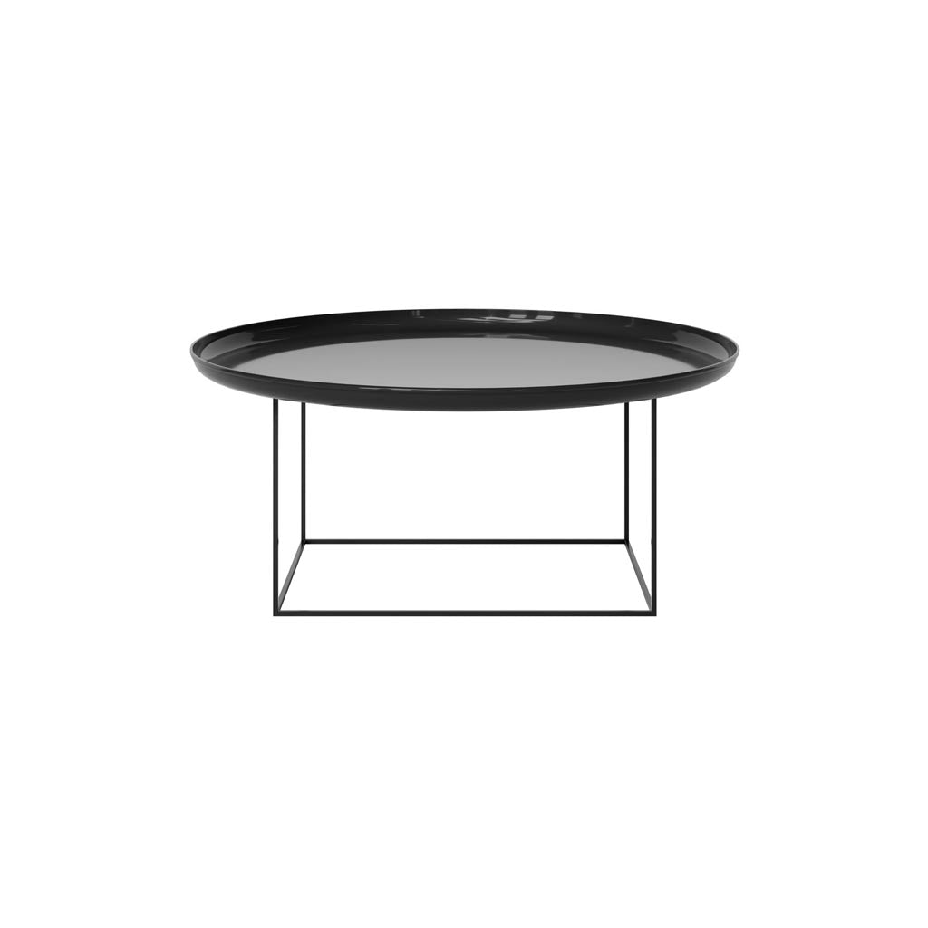 Duke Coffee Table: Large + Lacquared Obsidian Black