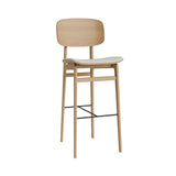 NY11 Bar + Counter Chair: Seat Upholstered + Bar + Natural Oak