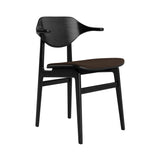 Bufala Chair: Seat Upholstered + Black Oak