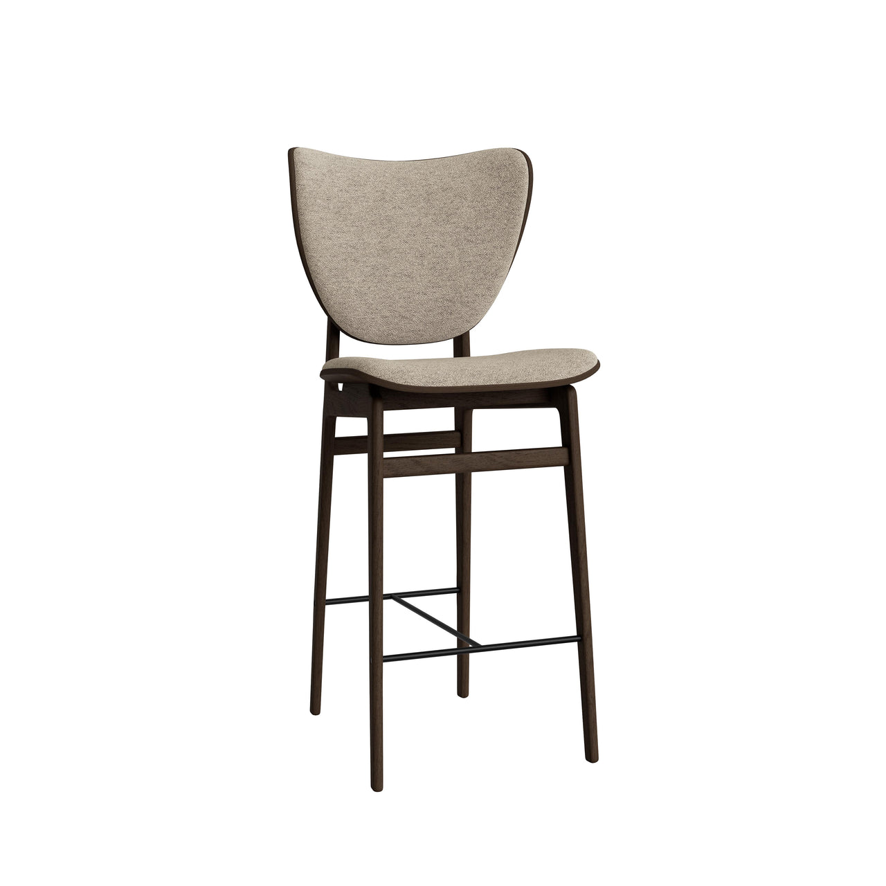 Elephant Bar + Counter Chair: Front Upholstered + Counter + Dark Smoked Oak