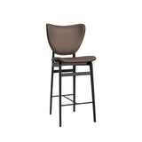 Elephant Bar + Counter Chair: Front Upholstered + Counter + Black Oak