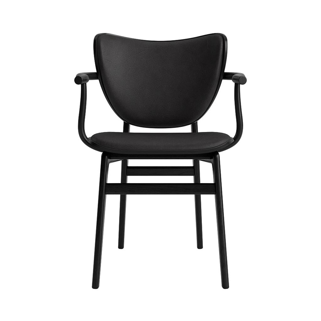 Elephant Armchair: Front Upholstered + Black Oak