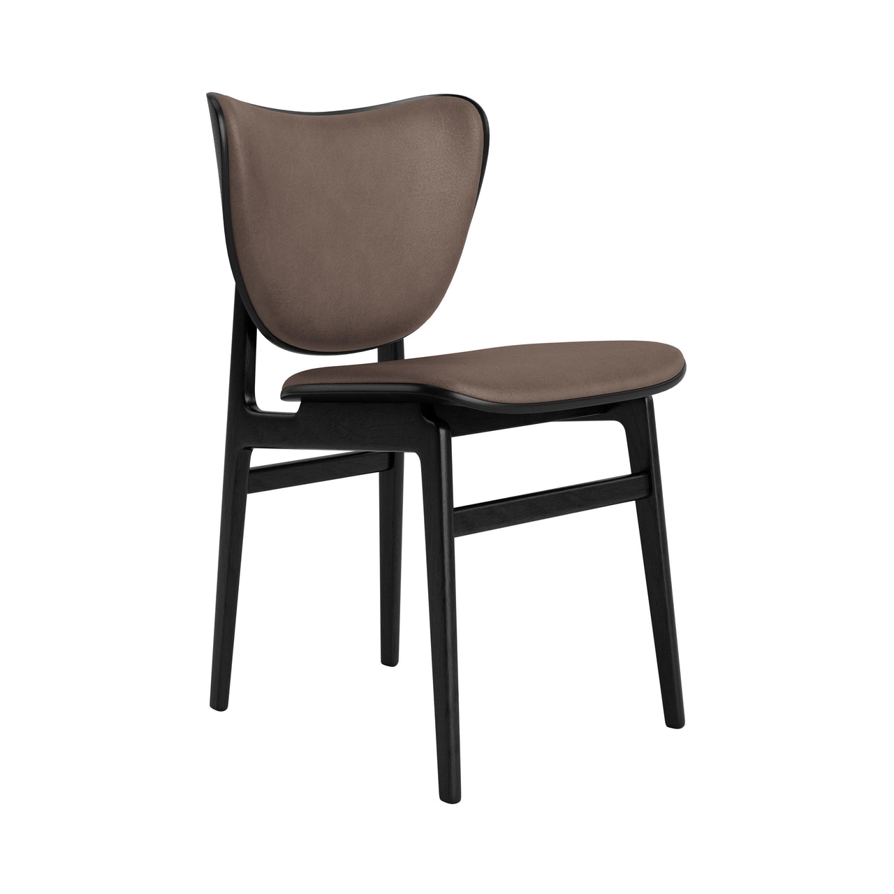 Elephant Chair: Front Upholstered + Black Oak
