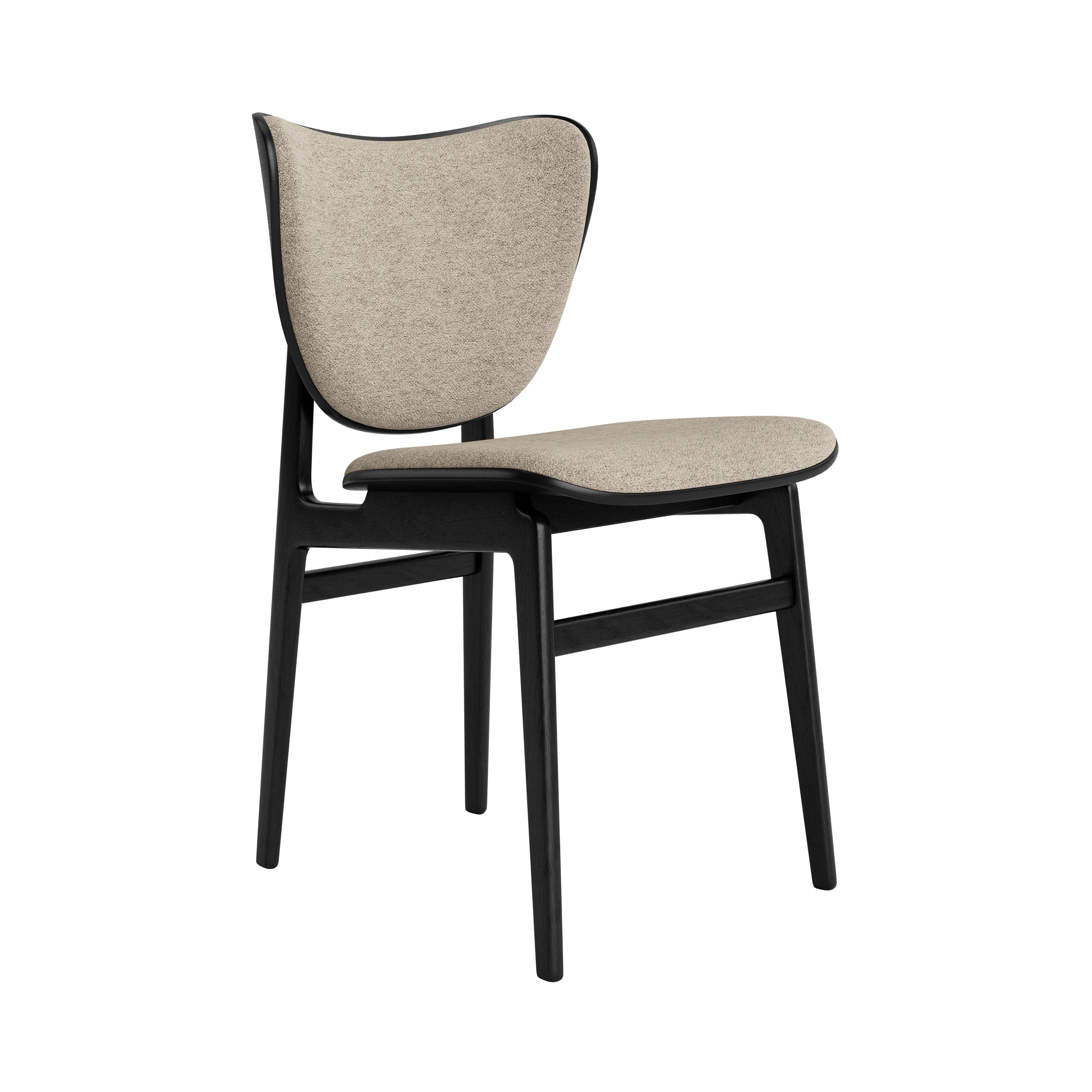 Elephant Chair: Front Upholstered + Black Oak