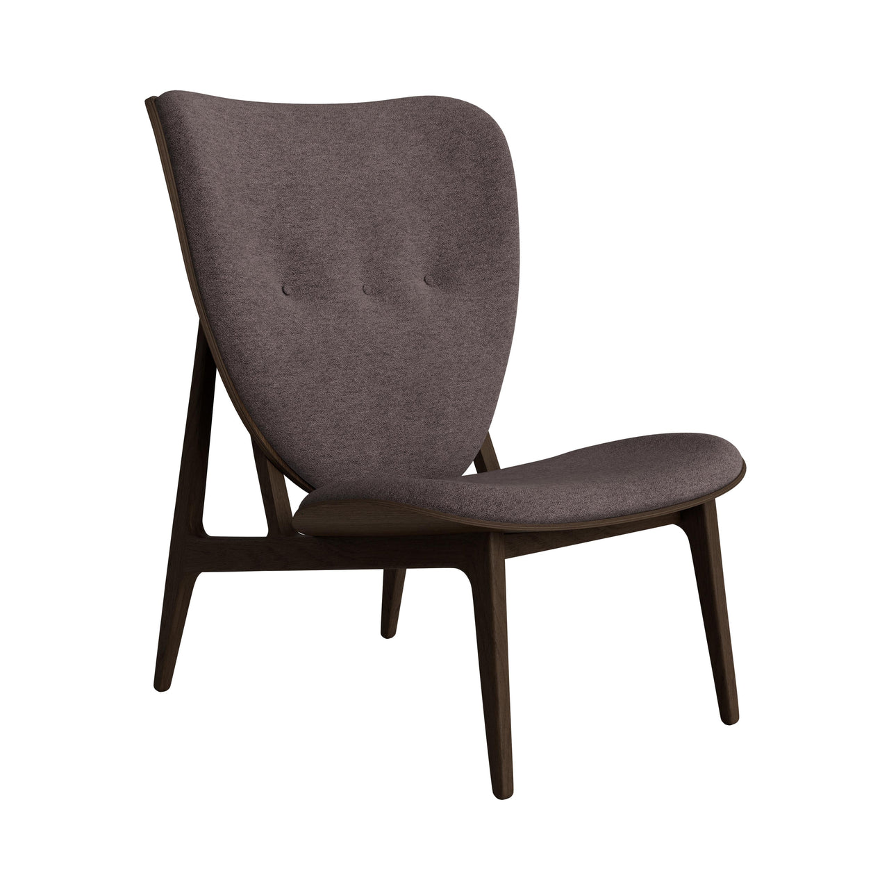 Elephant Lounge Chair: Front Upholstered + Dark Smoked Oak