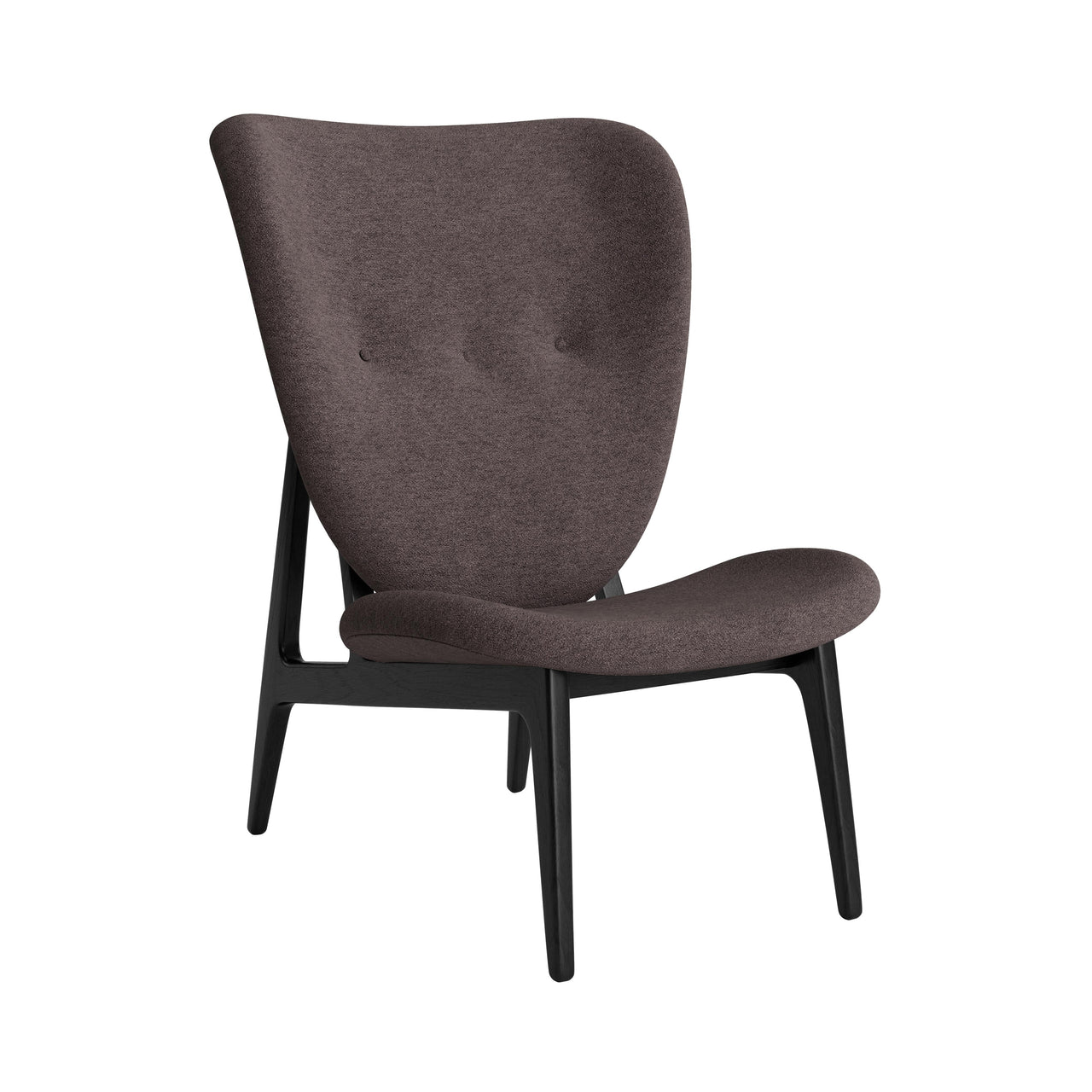 Elephant Lounge Chair: Full Upholstered + Black Oak