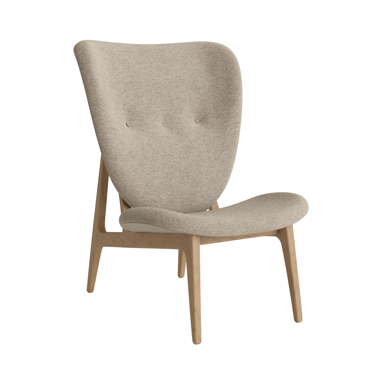 Elephant Lounge Chair: Full Upholstered + Natural Oak