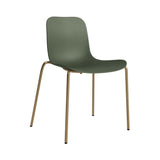 Langue Chair: Brass + Army Green