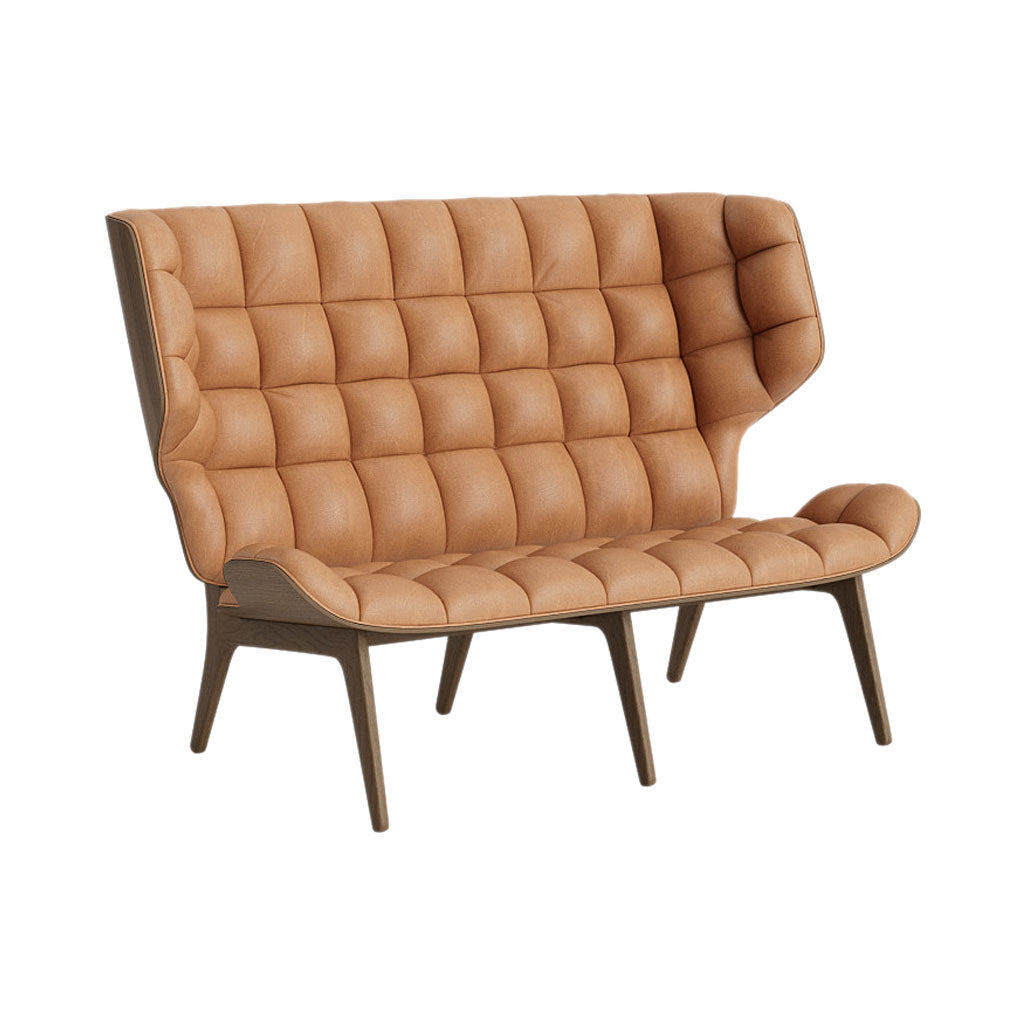 Mammoth Sofa: Front Upholstered + Light Smoked Oak