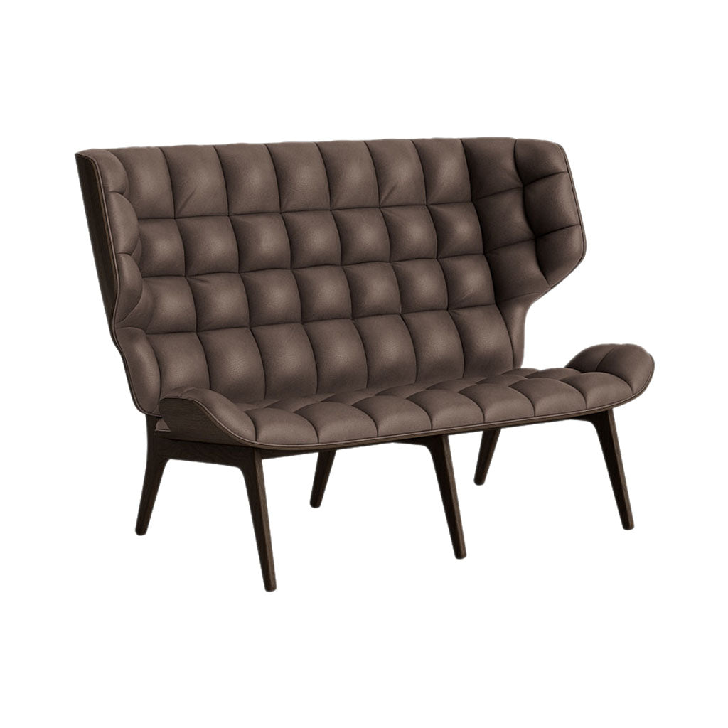 Mammoth Sofa: Front Upholstered + Dark Smoked Oak