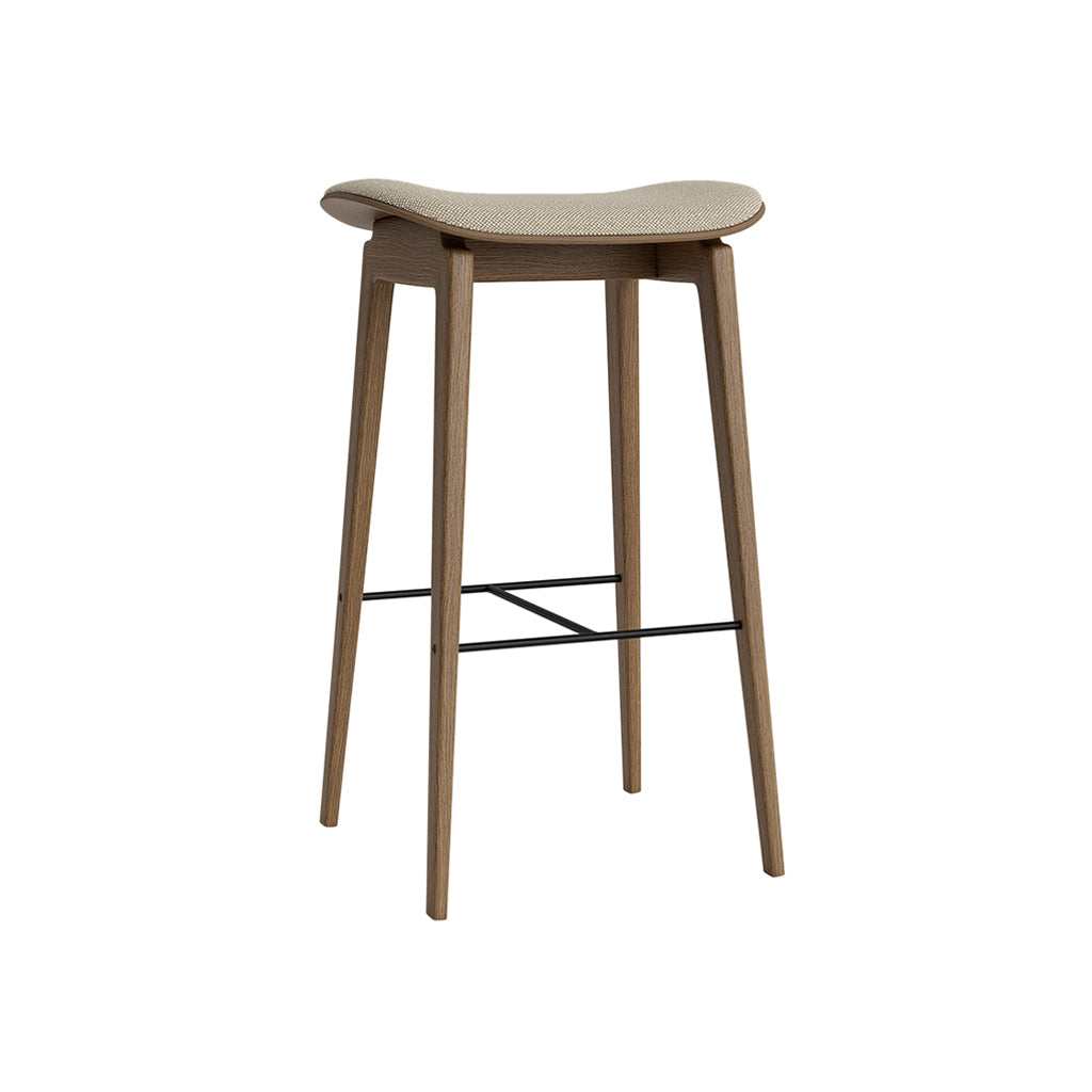 NY11 Bar + Counter Stool: Seat Upholstered + Counter + Light Smoked Oak