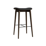 NY11 Bar + Counter Stool: Seat Upholstered + Counter + Dark Smoked Oak