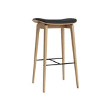 NY11 Bar + Counter Stool: Seat Upholstered + Counter + Natural Oak