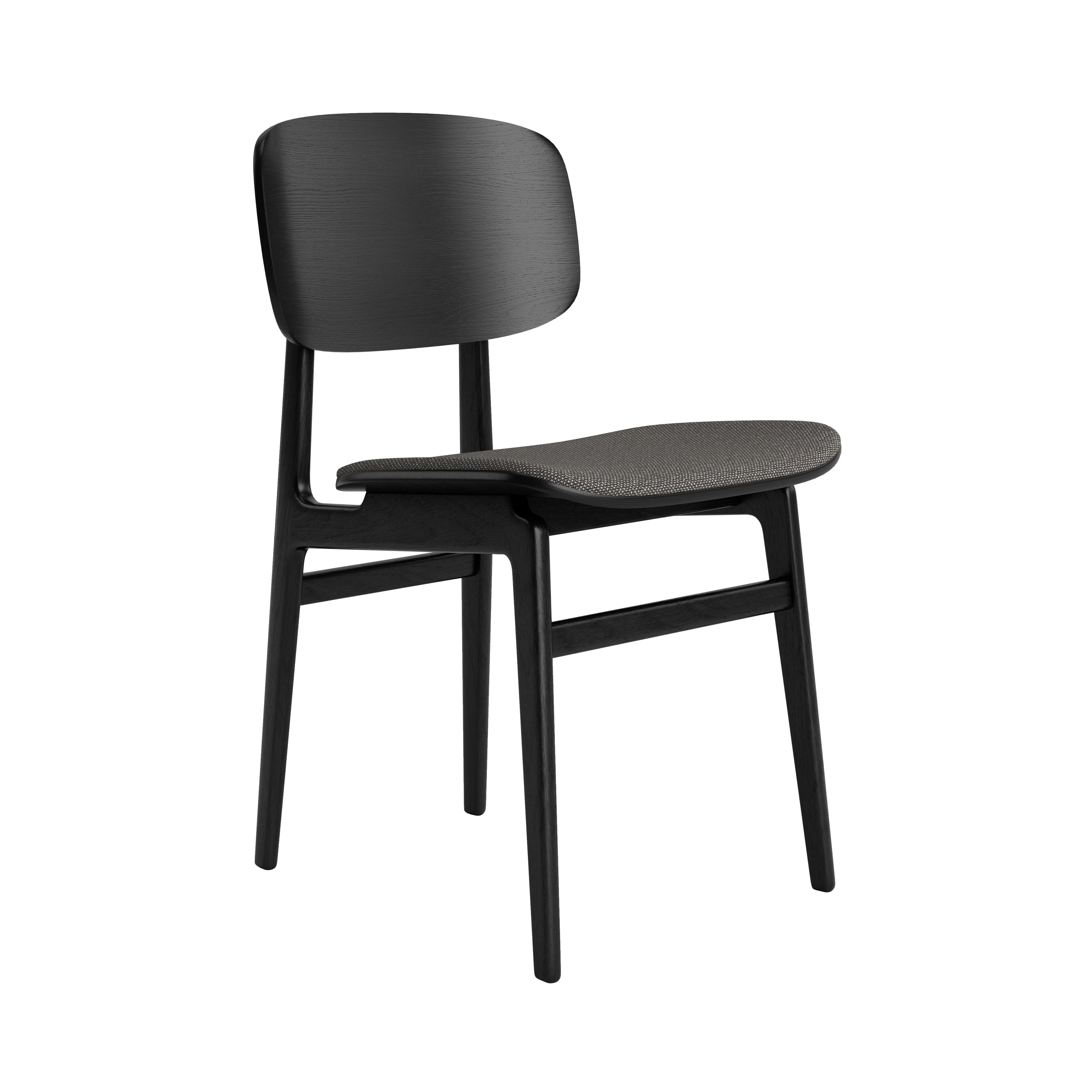 Ny11 Chair: Seat Upholstered + Black Oak