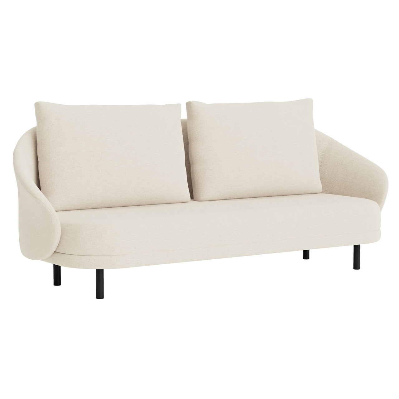 New Wave 2.5 Seater: Upholstered + Black Oak 