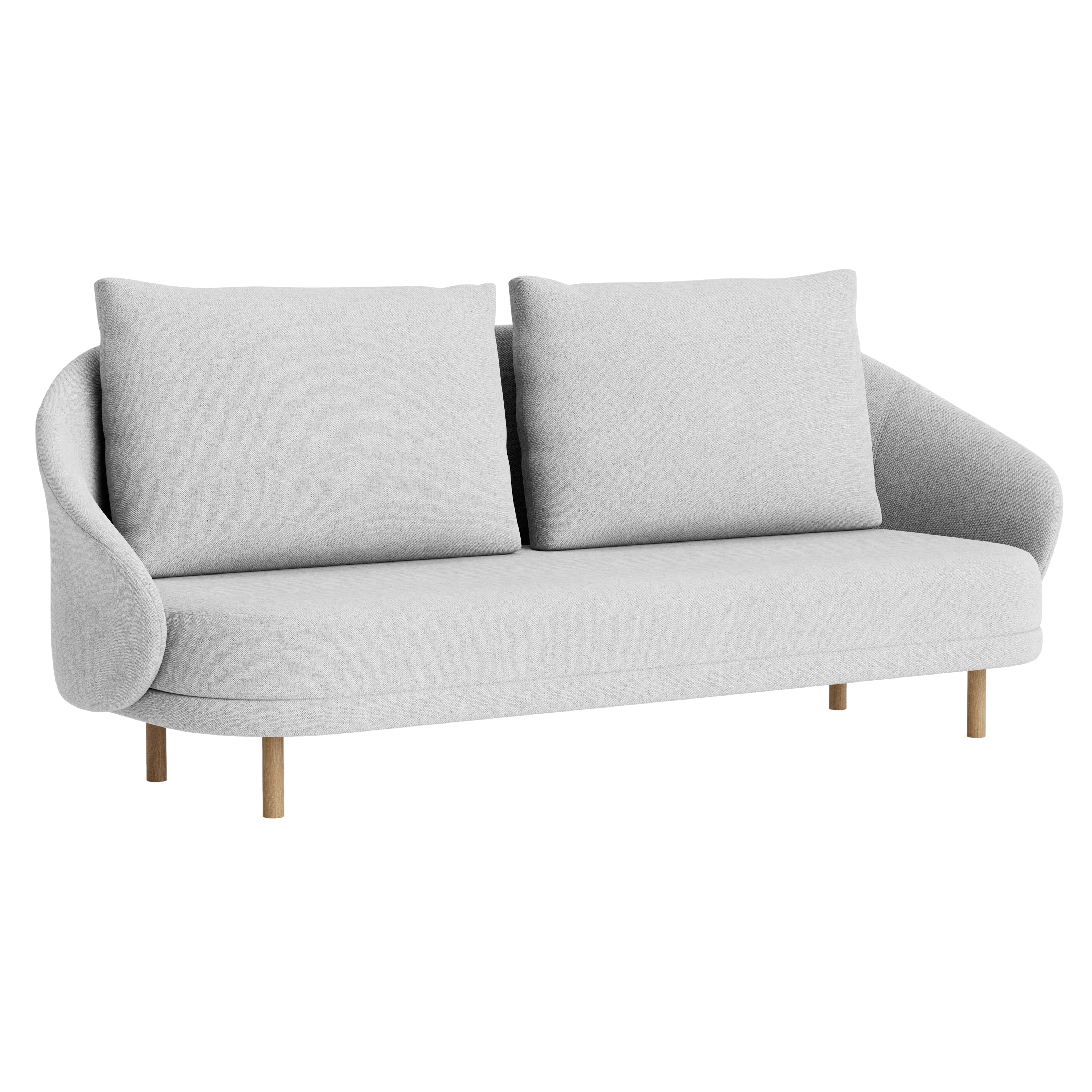 New Wave 2.5 Seater: Upholstered + Natural Oak