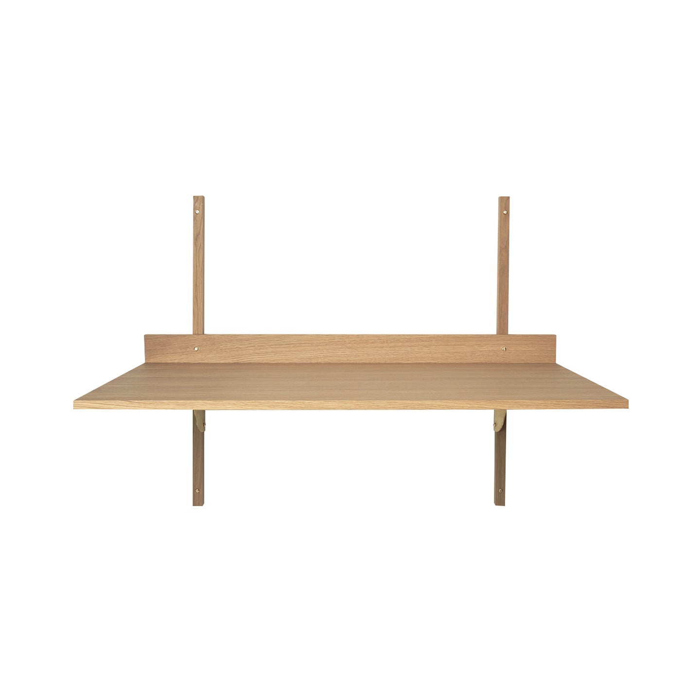 Sector Desk: Oak + Brass