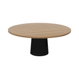 Container Round Table: XXL + Cable Feed + Natural Oil + Black