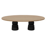 Container Oval Table: Large + New Antiques + Natural Oil + Black