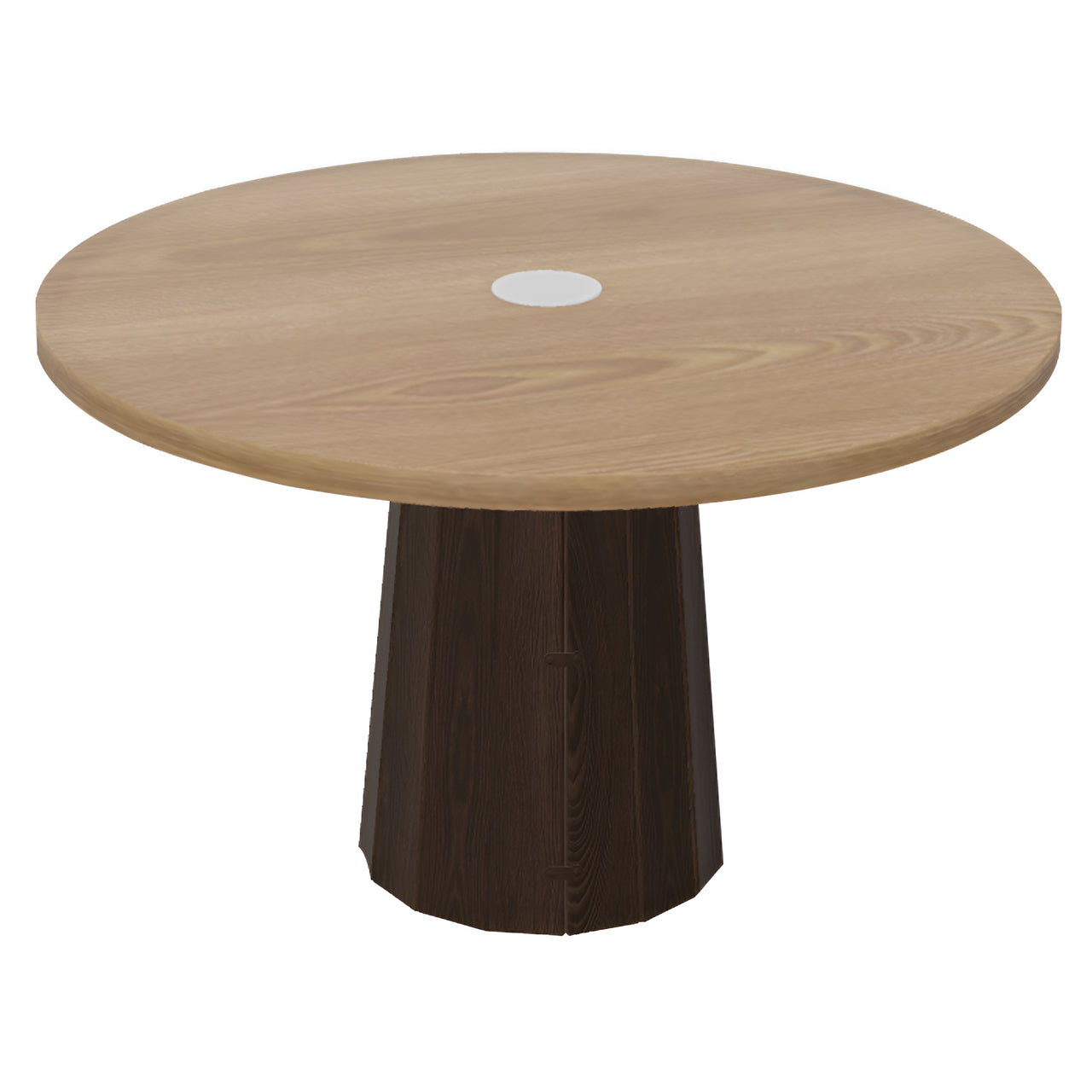Container Round Table: Medium + Bodhi Cover + Natural Oil with Hole + Cinnamon