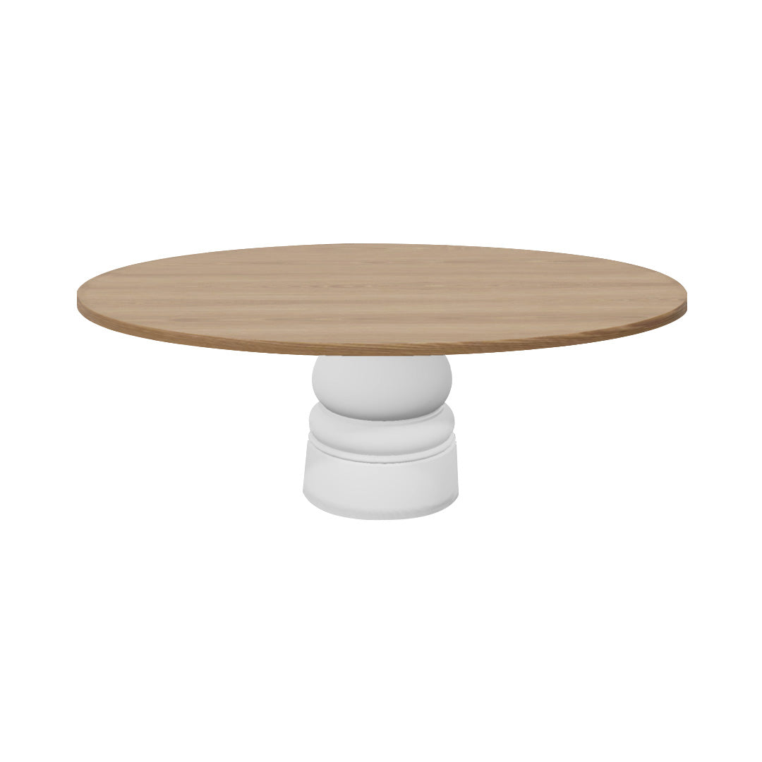 Container Oval Table: Small + New Antiques + Natural Oil + White