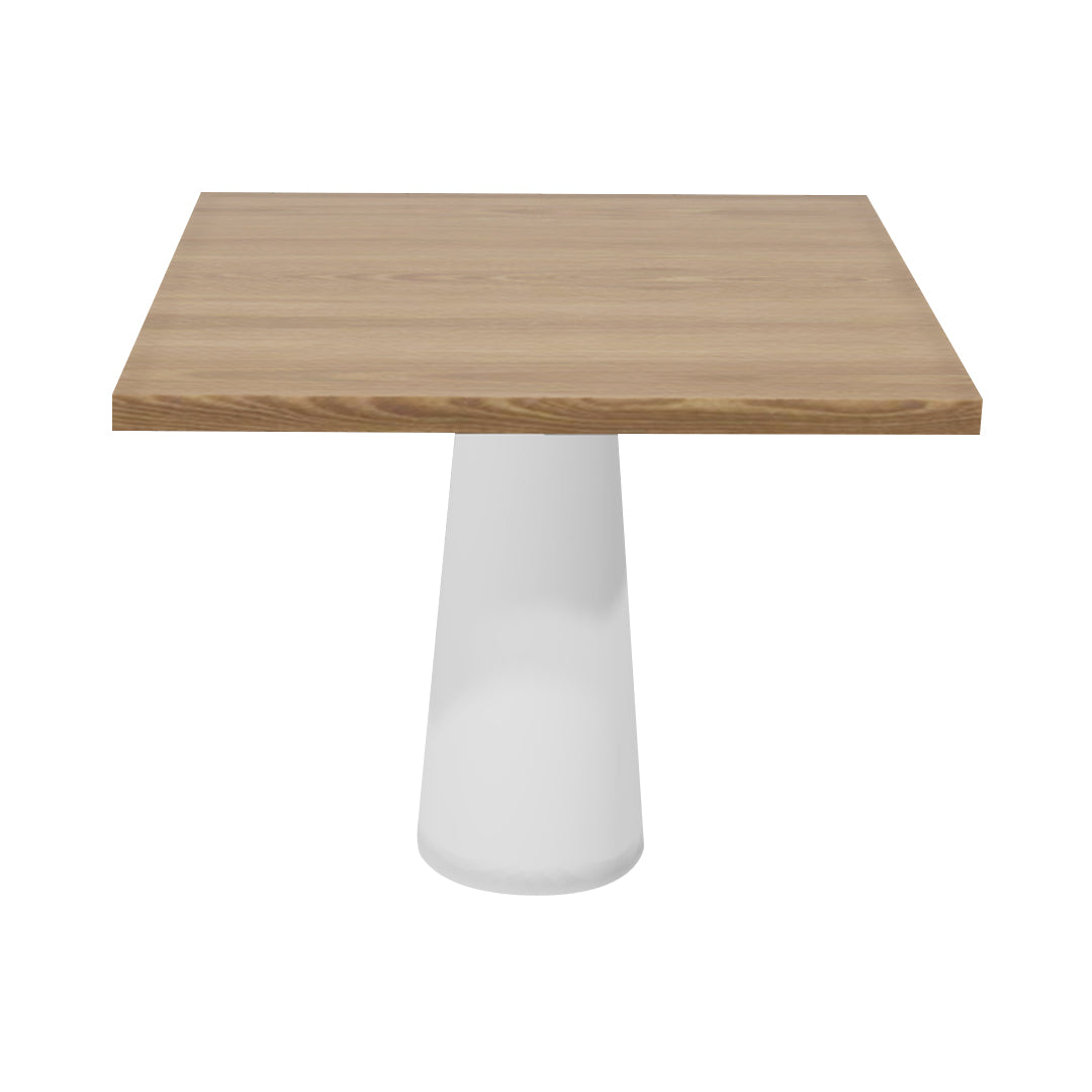 Container Square Table: Large + Natural Oil + White