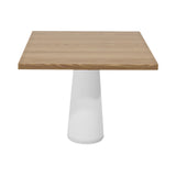 Container Square Table: Large + Natural Oil + White