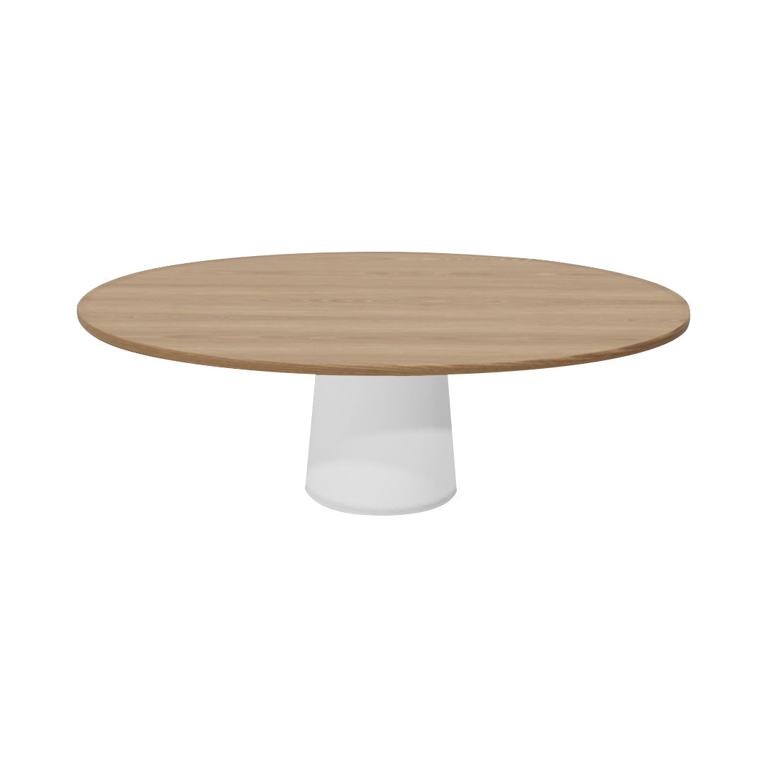 Container Oval Table: Small + Natural Oil + White