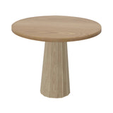 Container Round Table: Small + Bodhi Cover + Natural Oil + White Wash