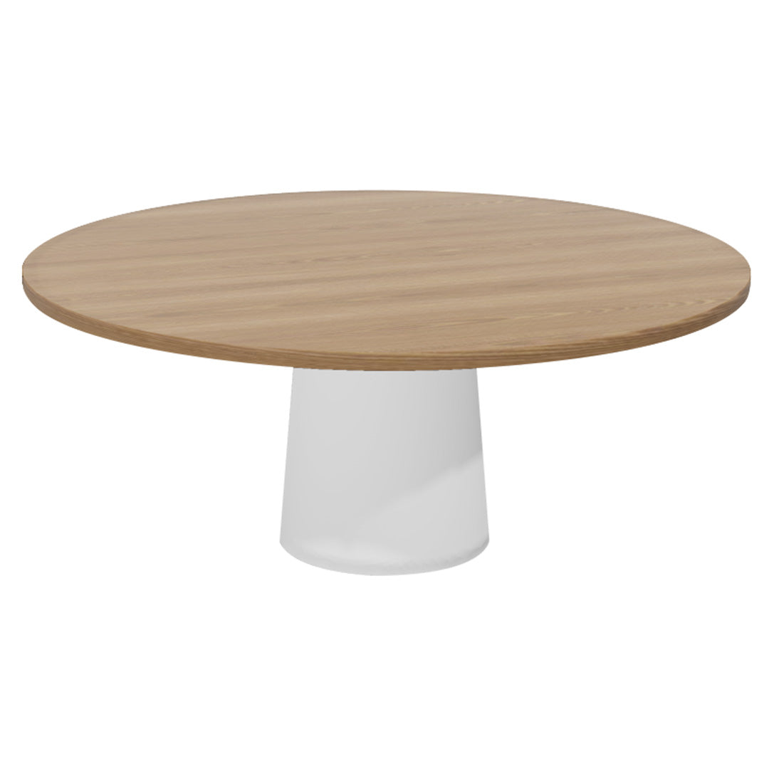 Container Round Table: XXL + Natural Oil + White