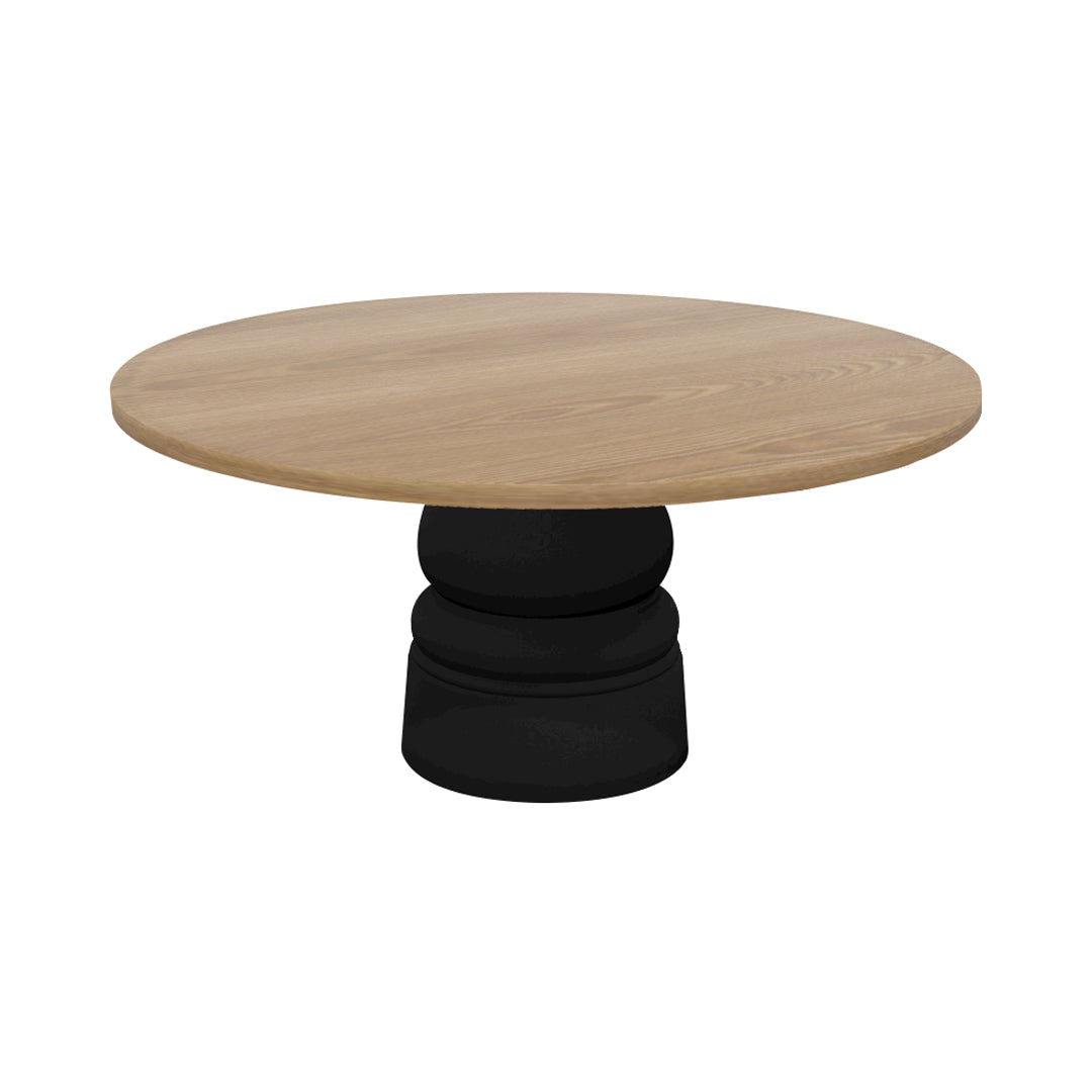 Container Round Table: Extra Large + New Antiques + Natural Oil + Black