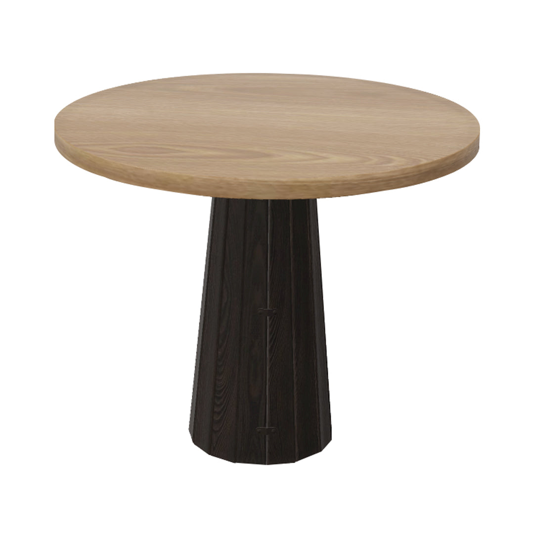 Container Round Table: Small + Bodhi Cover + Natural Oil + Grey