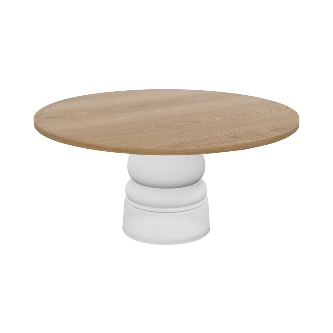 Container Round Table: Extra Large + New Antiques + Natural Oil + White