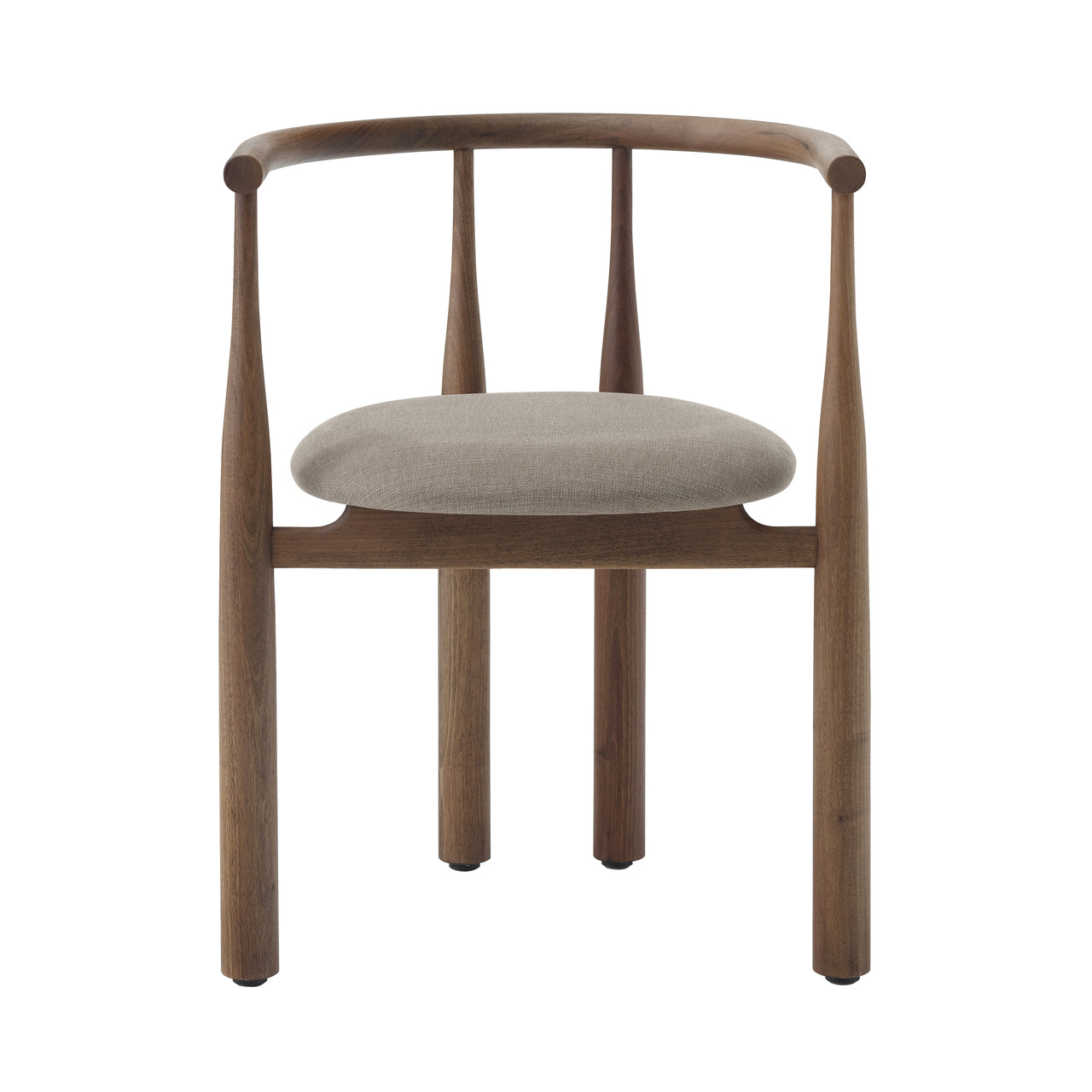 Bukowski Chair: Upholstered + Walnut + 