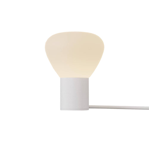 Parc 01 Table Lamp: Footswitch + Textured White + White
