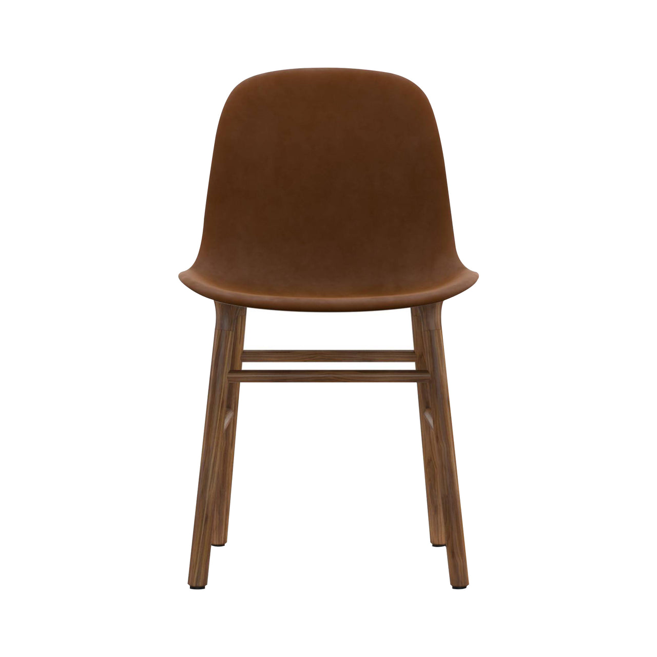 Form Chair: Wood Base + Upholstered + Walnut