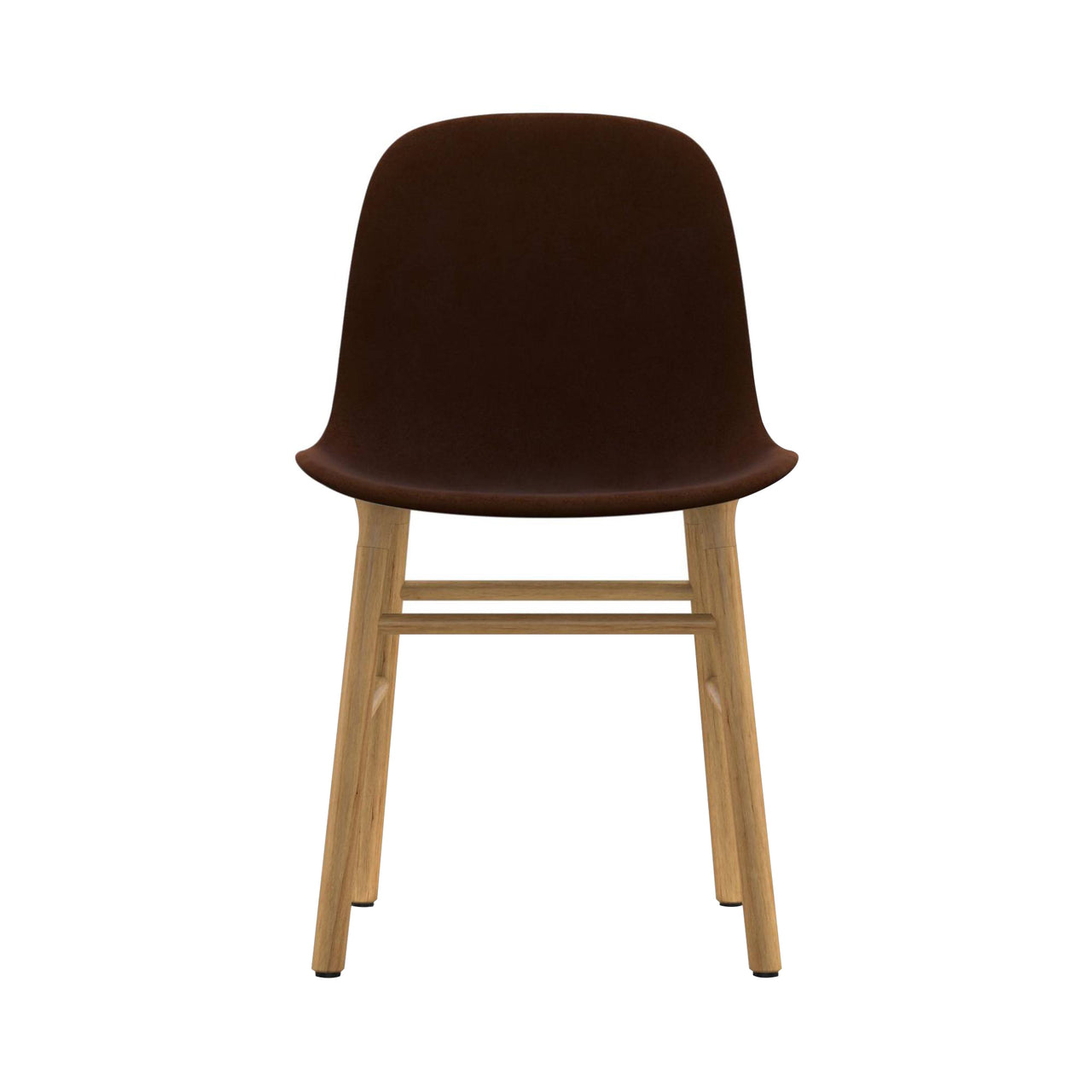 Form Chair: Wood Base + Upholstered + Oak