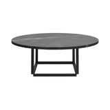 Florence Coffee Table: Black Marquina Marble + Black