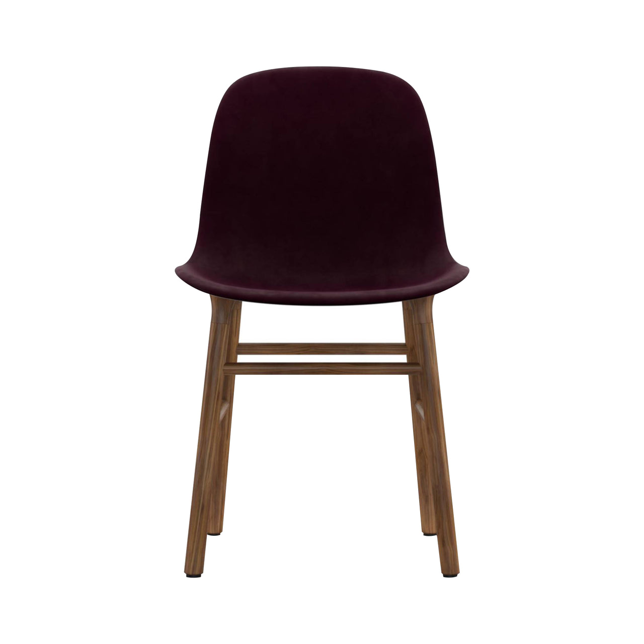 Form Chair: Wood Base + Upholstered + Walnut