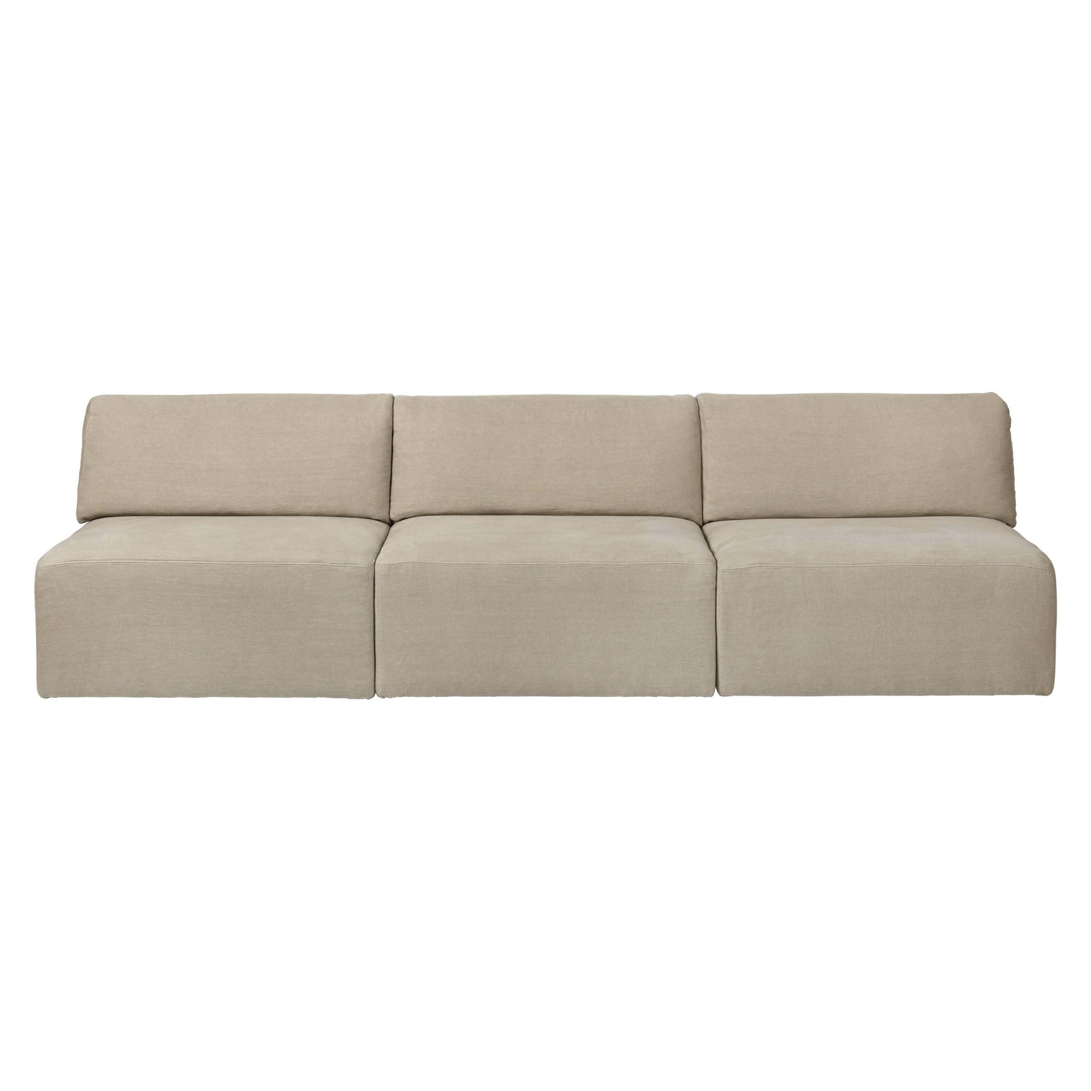 Wonder Sofa: 3 Seater without Armrest + Fixed Cover