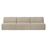 Wonder Sofa: 3 Seater without Armrest + Fixed Cover