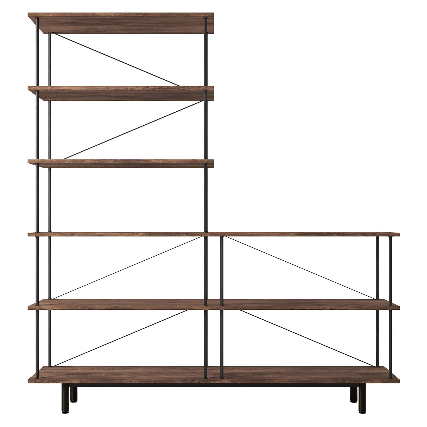 Seiton Shelf: Natural Walnut + 3-3 Left