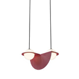 Laurent 09 Suspension Lamp: Burgundy + Black