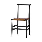 Pelleossa Chair: Black Oak + Natural Leather